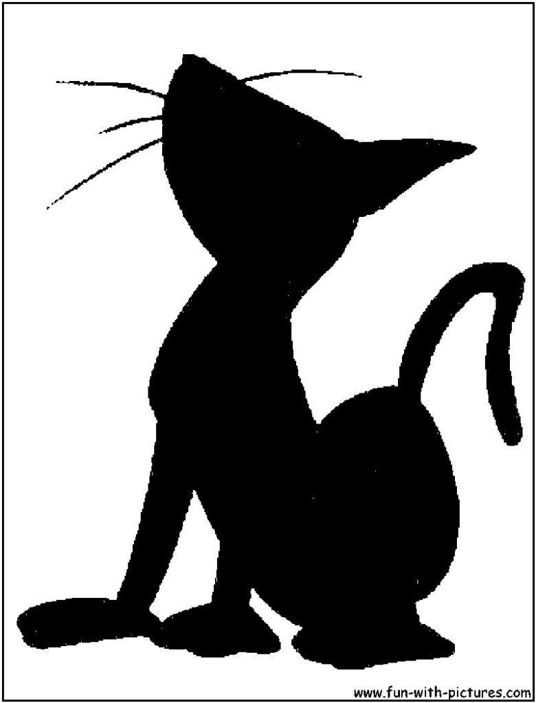 cartoon cat silhouette