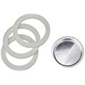 3 gasket and 1 alluminium filter for coffee pot 2 cups