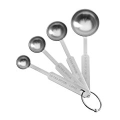Natizo Stainless Steel Measuring Spoons - Set of 4 Accurate Spoons for Dry and Liquid Ingredients