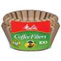 Melitta Natural Brown Basket 8-12 Cup Coffee Filters 100 Count 