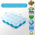 Samuelworld Baby Food Storage Container, 12 Portions Freezer Tray with Lid