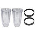 2 Tall Oversized Mug Cup - 32 oz with 2 Comfort Lip Rings 