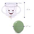 Baby Food Container Short Cup + 1 Stay Fresh Resealable Lid for Baby Bullet