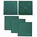 3 Edge Sheets + 1 Triangle Mold + 1 Circle Mold - 14" x 14" Silicone Sheets for Excalibur Dehydrator Bright Kitchen Re-Usable Non-Stick Mat