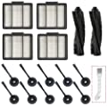 17 Pack Replacement Parts for Shark ION Robot S87 R85 RV850 Vacuum Cleaner, 2 Main Brushes & 4 Pack HEPA Filter & 10 Side Brush & 1 Clean Brush