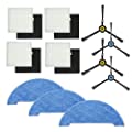 BBT BAMBOOST Replacement Accessories Kit Compatible with ILIFE V8s Robotic Vacuum Cleaner with 4 Set Hepa Filters + 2 Set Side Brushes +3 Pcs Mop Clothes