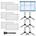 Mochenli Vacuum Filter Kit Pack of 13 for ILIFE V3 V3S V5 V5s, Pro with 6 Filters and 6 Side Brushes and 1 Primary Filter