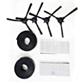 Dser RoboGeek Replacement Kit Compatible with RoboGeek 20T, 21T, 22T, 23T Includes 4 replacement side brushes, 2 foam filters, 2 Boundary Strips