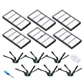 JoyBros 12-Pack Replacement Parts with High-Efficiency HEPA filters X6 , Corner Brush X6, Filter Cleaning Tool X1 