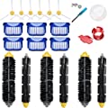 LOVECO Replacement Accessories Kit for iRobot Roomba 600 Series 690 680 660 651 650（Not for 645 655）& 500 Series 595 585 564 552,6 Filter,6 Side Brush,3 Pairs Bristle and Flexible Beater Brush