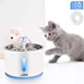Beacon Pet Cat Water Fountain Stainless Steel, LED 81oz/2.4L Blue