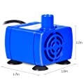 DDZ Pet Water Pump 1.7" x 1.6" x 1.2" Flow Rate: 40 GPH (150L/H)