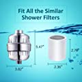 AmazeFan 12-Stage Replacement Shower Water Filter Cartridges with Vitamin C for Hard Water