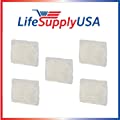 LifeSupplyUSA 5 Pack Humidifier Filters Compatible with Holmes HWF25 fit Models HM-650, HM725, HM7250, HM726, and HM730