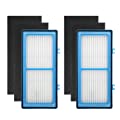Colorfullife 2 HEPA + 4 Carbon Booster Filters for Holmes AER1 HEPA Type Total Air Filter