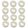 HQRP Pack of 12 Foam Pre-Filter Compatible with Drinkwell 360 Plastic Pet Fountains Water Bowl D360-RE, RF360PRE Replacement Coaster