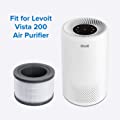 LEVOIT Vista 200 Air Purifier Replacement Filter, 3-in-1 Nylon Pre-Filter, True HEPA Filter, High-Efficiency Activated Carbon Filter, Vista 200-RF 
