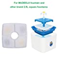 MUDEELA 4 Pack Square Filters for 2.5L Square Cat Water Fountain 