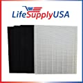 LifeSupplyUSA Replacement HEPA and 4 Carbon Pre-Filters Set Size 25 Filter E – 113250