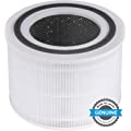 LEVOIT Core 300 Air Purifier Replacement Filter, 3-in-1 Pre-Filter, True HEPA Filter, High-Efficiency Activated Carbon Filter, Core 300-RF , White