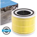 LEVOIT Core 300 Air Purifier Replacement Filter, 3-in-1 Pre-Filter, True HEPA Filter, High-Efficiency Activated Carbon Filter, Core 300-RF, Pet Allergy, Yellow