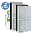 2 Pack IAF-H-100C Filter C Compatiable with Idylis Air Purifiers IAP-10-280 & IAP-10-200 (2 Pack Hepa Filter & 2 Activated Carbon Pre-Filter) 