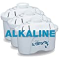 WAMERY Alkaline Water Filter Replacement 3 Pack, Fits Mavea Filter Pitcher