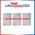 LifeSupplyUSA Complete Set of 3 Filters Compatible with All Blueair 500 600 Series Air Purifiers