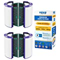 VEVA Premium HEPA Replacement Filter 2 Pack Compatible with All Models Dyson HP04, TP04 and DP04 purifiers, Part # 969048-01 