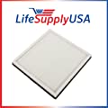LifeSupplyUSA Replacement True HEPA Filter 3-in-1 with Activated Carbon Compatible with Pure Enrichment PureZone Air Cleaner Purifier Compatible with PEAIRFIL