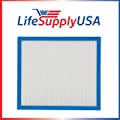 LifeSupplyUSA Replacement True HEPA Filter Compatible with HoMedics AP-10 AF-10FL AF-10 AP-15 AF-15 Air Cleaner 
