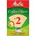Melitta #2 Cone Coffee Filters, Natural Brown, 100 Count