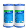 EXCELPURE Whole house 10" x 4.5" (5 Micron） Sediment Water Filter Compatible with GE FXHTC