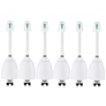 E-Series Compact Brush Heads, Compatible with Philips Sonicare E-Series Essence, Xtreme, Elite and Advance Tootbhrush - Pack of 6 