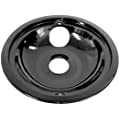 ClimaTek Range 8" Black Porcelain Burner Drip Bowl fits Kenmore Frigidaire 5303935082 AP2591782 12876