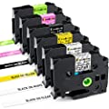 Greateam Compatible Label Tape Replacement for Brother TZe P-Touch Label Tape 12mm 0.47" TZe-231 TZe-631 TZe-335 TZe-131 Tze-MQP35/MQG35