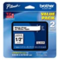 Brother P-touch, TZe-231 2 Pack Tape (TZE2312PK) ½”(0.47”) x 26.2 ft. (8m) Black on white