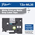 Brother P-Touch TZe-ML35 White Print on Premium Matte Gray