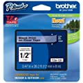 Brother P-touch TZE-131 Tape, 1/2" (0.47") Standard Laminated P-touch Tape, Black on Clear