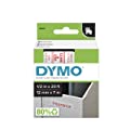 DYMO Standard D1 45015 Labeling Tape Red Print on White Tape, 1/2