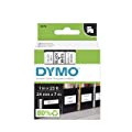 DYMO Standard D1 53713 Labeling Tape Black Print on White Tape, 1