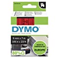 Dymo D1 Standard Labelling Tape 9mm x 7m - Black on Red V150225 