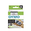 DYMO Standard D1 43610 Labeling Tape Black Print on Clear Tape, 1/4