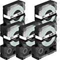 SIKOT LK-4WBN 5-Pack SS12KW 12MM Cartridge with Label Tape, Black on White