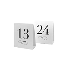 Weddingstar Table Number Tent Style Card Numbers 13 to 24