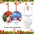 Valyria MDF Personalized Sublimation Pendant Blank Christmas Ornaments Discs 