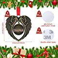 Skylety 5 Pieces Angel Wing Shape Blank Hot Transfer Printing Sublimation Christmas Ornament