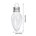Aweyka 16 Packs 3.4 Inch Fillable Light Bulb Shape Clear Plastic Christmas Ornaments