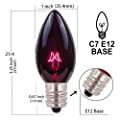 25 pack C7 Black Purple replacement bulbs, 120 Volts