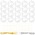 20 Pcs 3.2" Round Clear Fillable Christmas Ornaments